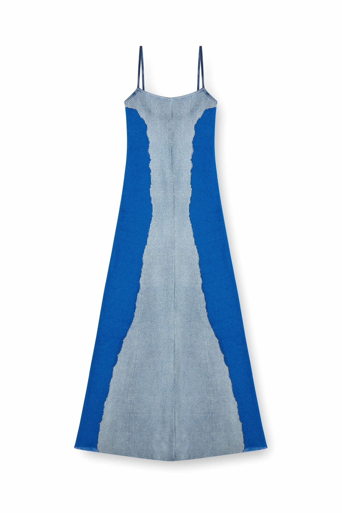 Diesel Midi slip dress in devor knit - Dresses Womens in Blue Diesel