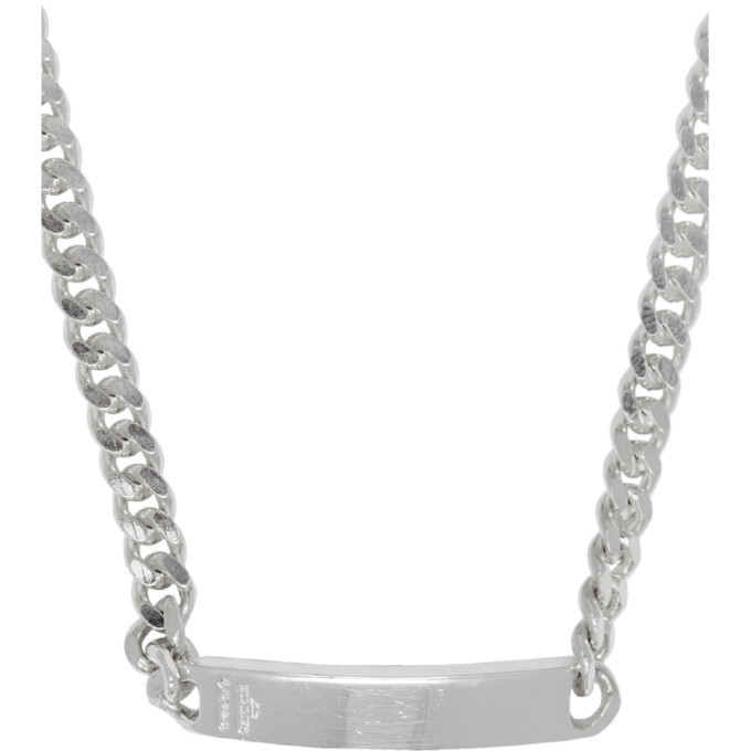 Bunney Silver ID Bar Necklace
