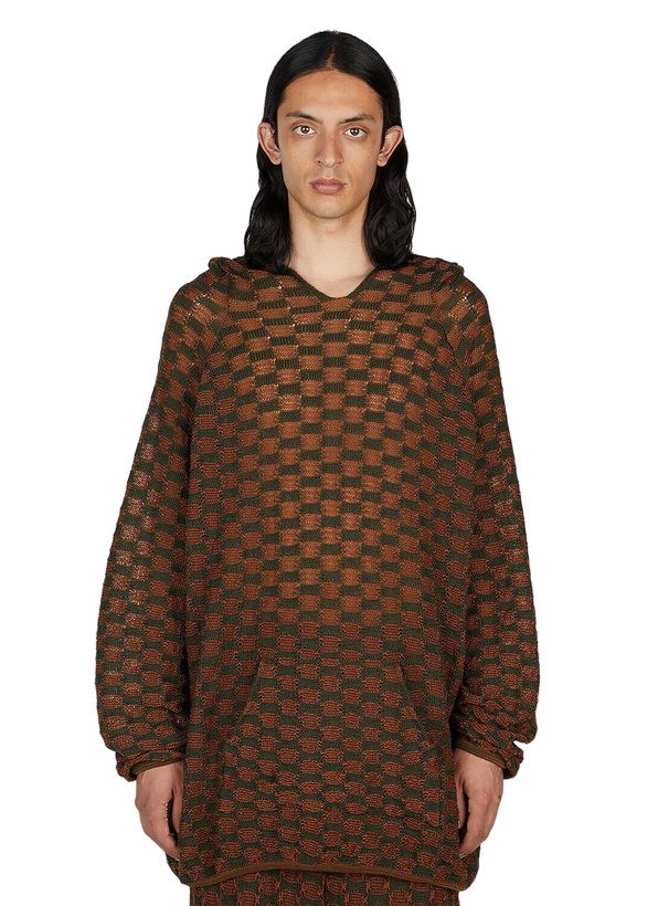 Photo: Isa Boulder Check Knit Hooded Sweater