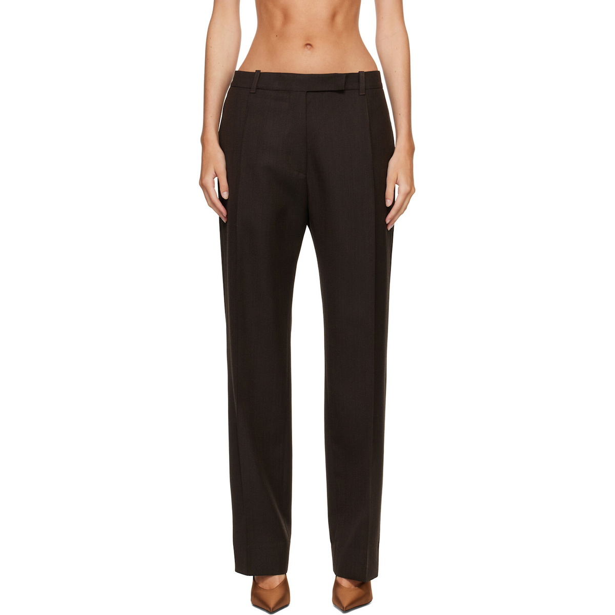Studio Nicholson Brown Quarte Tailored Trousers