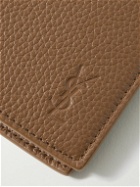SAINT LAURENT - Cassandre Logo-Debossed Full-grain Leather Bifold Wallet