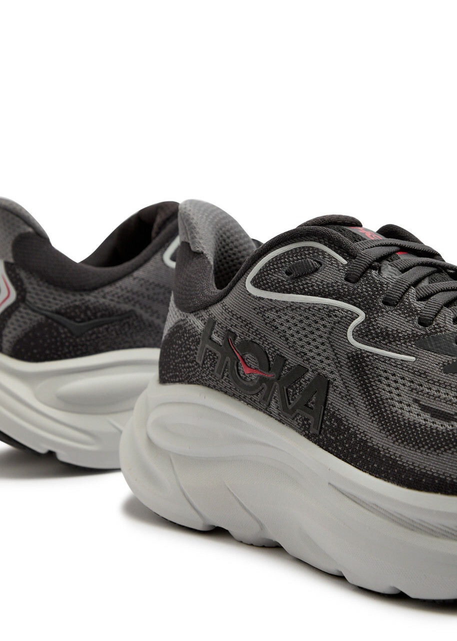 Hoka Clifton 10 Jacquard Mesh-knit Sneakers Grey