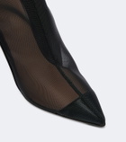 Malone Souliers Arc leather-trimmed mesh ankle boots