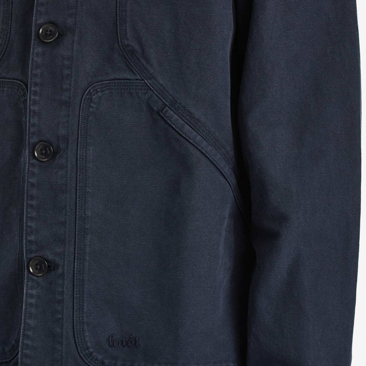 Foret Men's Berry Canvas Overshirt in Navy