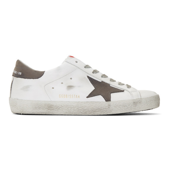 Photo: Golden Goose White and Grey Superstar Sneakers