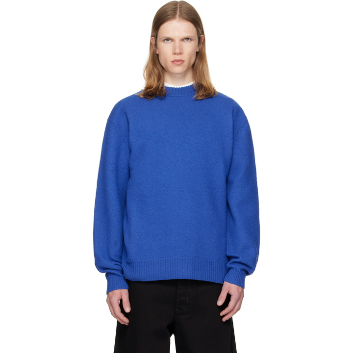 Photo: Jil Sander Blue Wool Sweater