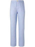 OLIVER SPENCER - Linen Suit Trousers - Blue