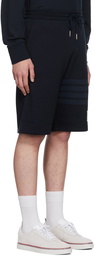 Thom Browne Navy 4-Bar Shorts