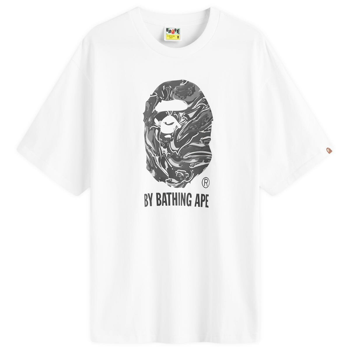 A Bathing Ape Men's Marbling Camo by Bathing Ape T-Shirt in White