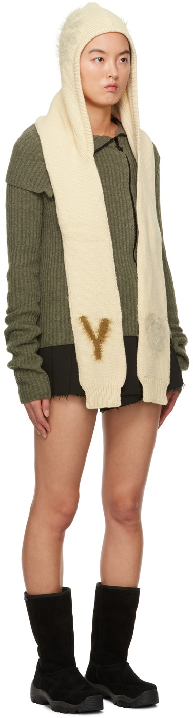 小物 open yy Shaggy Jacquard Hooded Scarf open yy Shaggy Jacquard Hooded Scarf