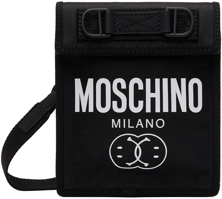 Photo: Moschino Black D-Ring Crossbody Pouch