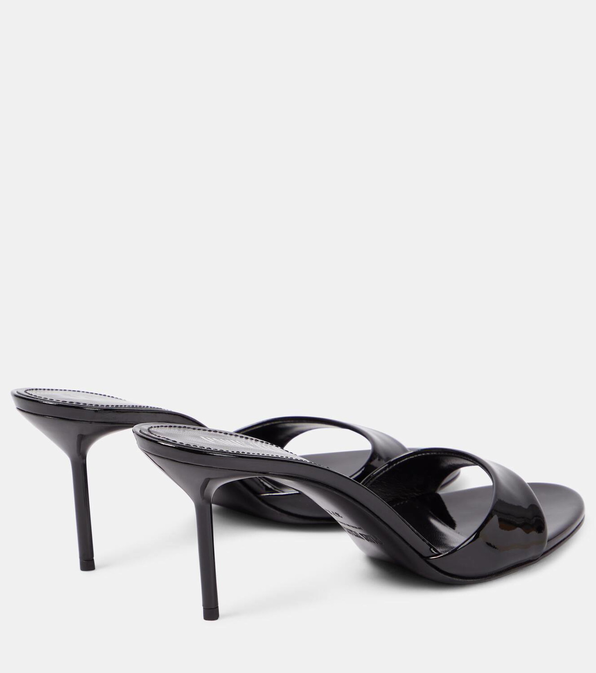 【関税込み】Paris Texas ブラック Lidia 70 ミュール Dark blush patent leather mule - Paris Texas