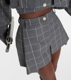 The Mannei Pavlle checked wool-blend shorts