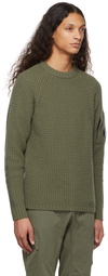 C.P. Company Green Lambswool Technical Sweater