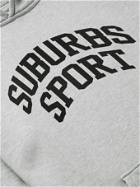 PASADENA LEISURE CLUB - Suburbs Sport Printed Fleece-Back Cotton-Blend Jersey Hoodie - Gray - S