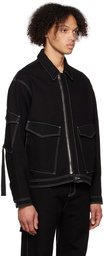 Dion Lee Black Cargo Denim Jacket