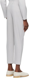 HOMME PLISSÉ ISSEY MIYAKE Gray Basics Trousers