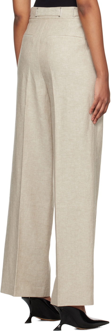 REMAIN Birger Christensen Beige Belted Trousers