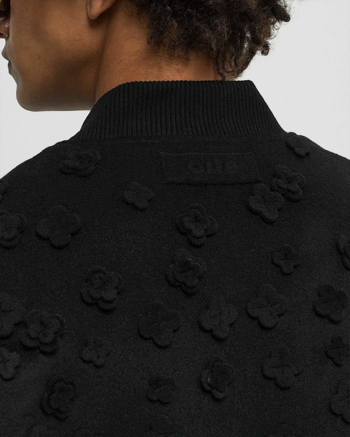 Arte Antwerp Flower Wool Jacket Black Mens Bomber Jacket Arte Antwerp