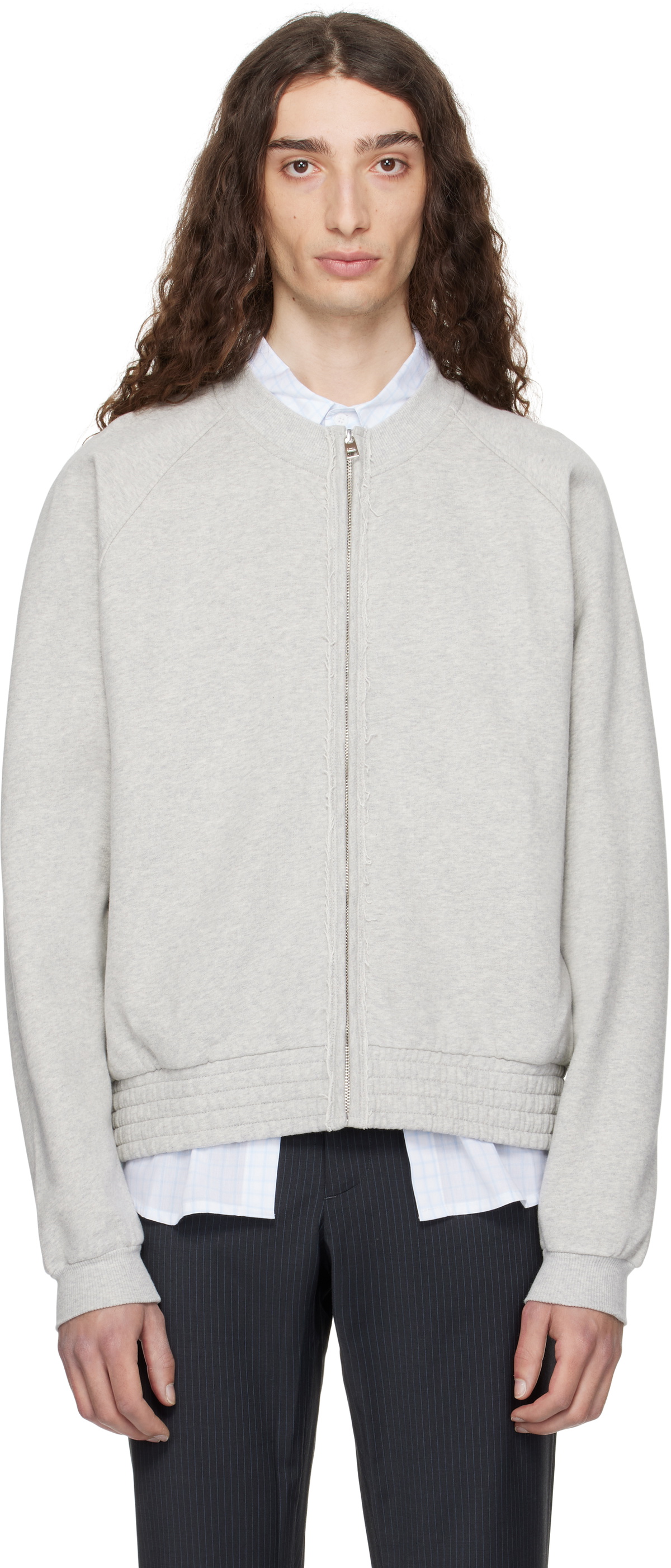Paloma Wool Gray Nila Raglan Sleeve Jacket