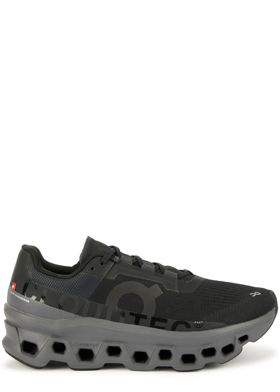 ON Cloudmonster Knitted Sneakers Black