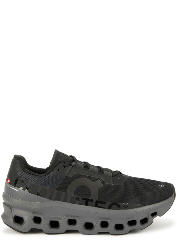 Photo: ON Cloudmonster Knitted Sneakers Black