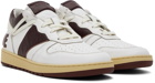 Rhude White & Brown Rhecess Low Sneakers