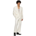 Martin Asbjorn Off-White Wool Parker Tuxedo Trousers