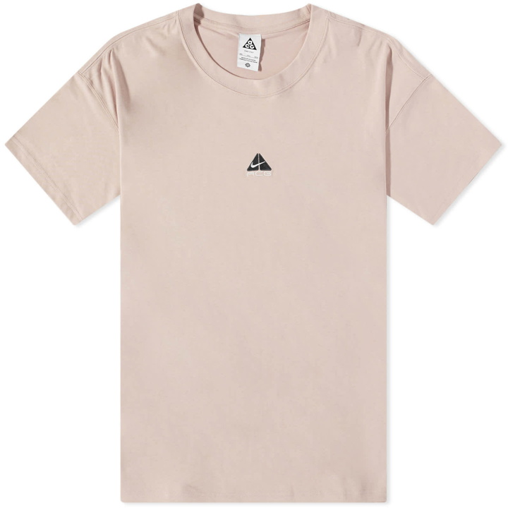 Photo: Nike Men's ACG OG Logo T-Shirt in Pink Oxford