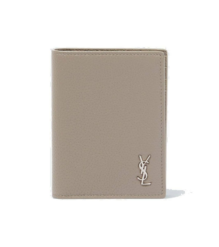 Photo: Saint Laurent Tiny Cassandre leather bifold wallet