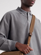 Graphpaper - Cotton-Blend Piqué Polo Shirt - Gray