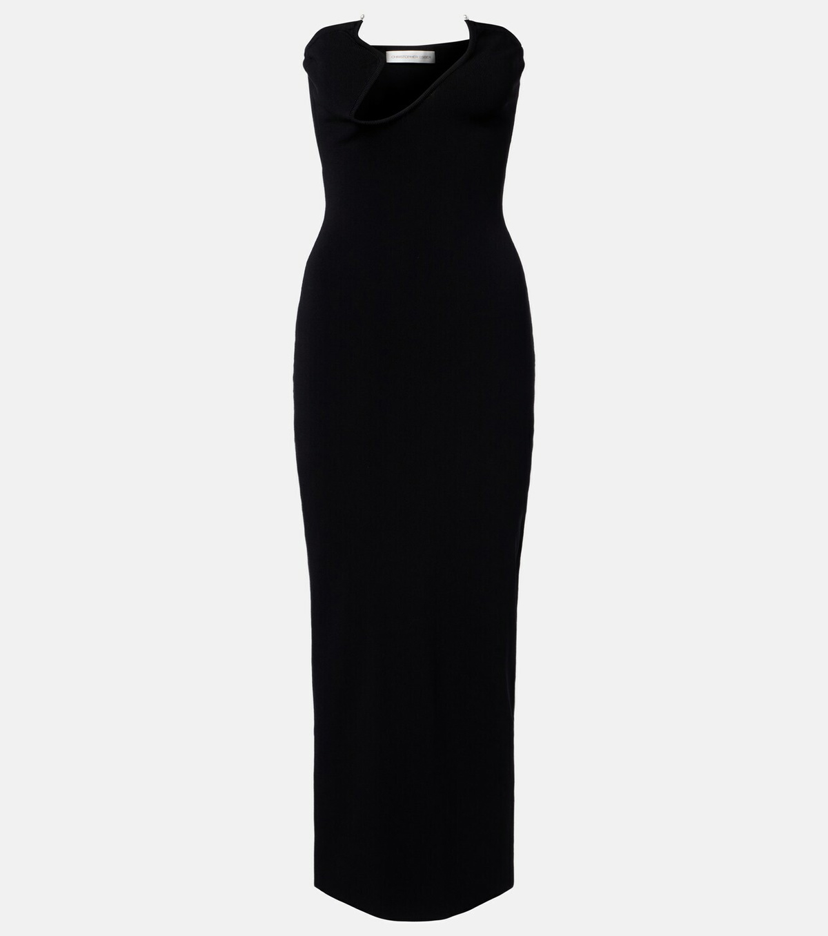 Christopher Esber Odessa embellished ribbed-knit midi dress