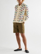 BODE - Trailing Blossom Bead-Embellished Linen and Cotton-Blend Shirt - Neutrals