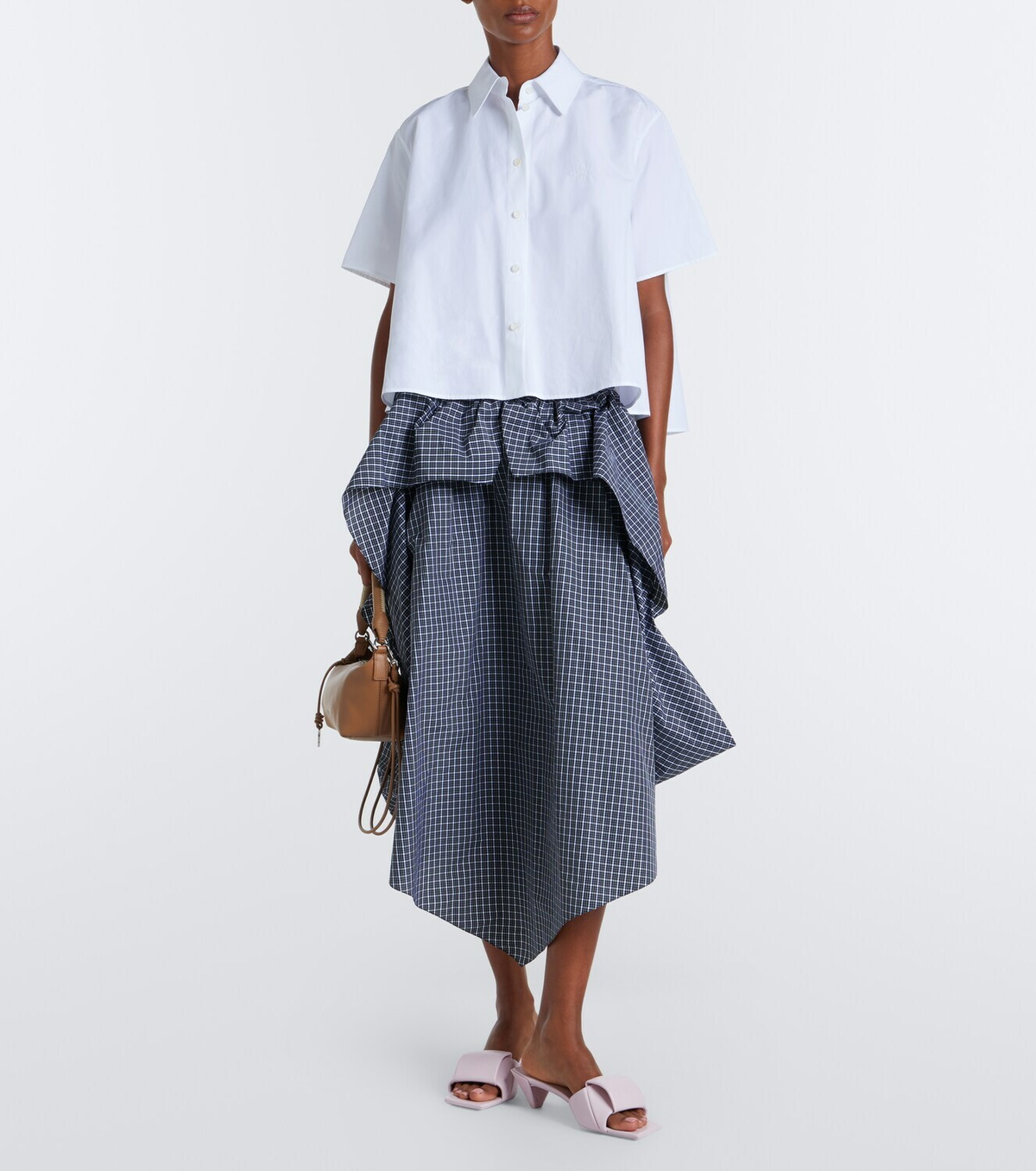 Loewe Origami leather mules