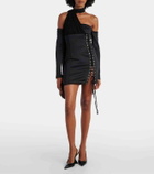 Blumarine Scuba off-shoulder minidress