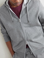 Brunello Cucinelli - Cotton-Blend Jersey Zip-Up Hoodie - Gray