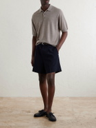 William Lockie - Merino Wool Polo Shirt - Brown