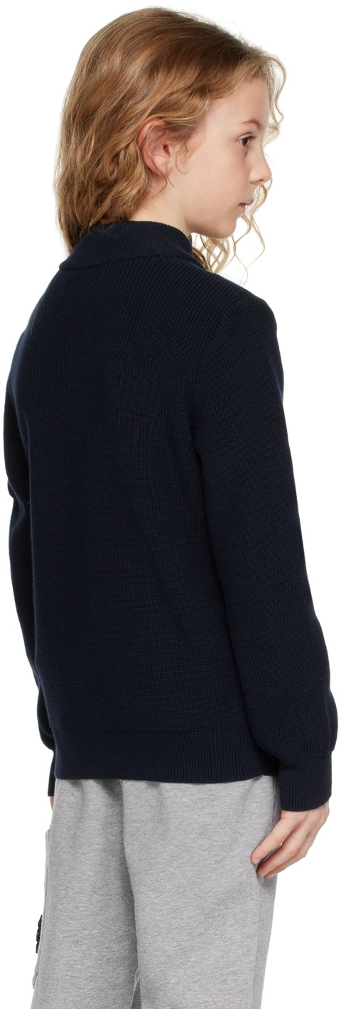 Stone Island Junior Kids Navy Zip Sweater