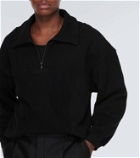 Saint Laurent Cotton fleece half-zip sweatshirt