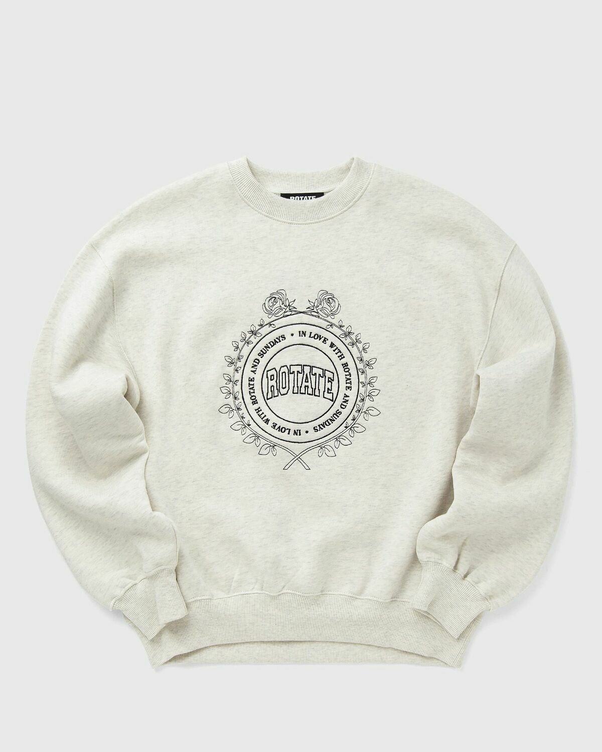 ROTATE Birger Christensen HEAVY SWEAT CREWNECK White Womens Sweatshirt