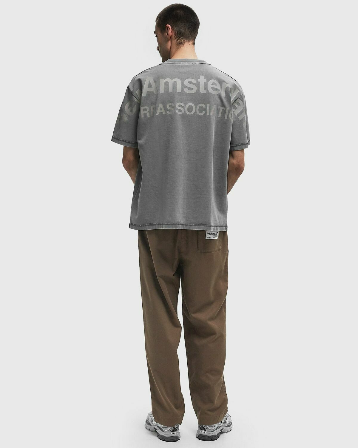 New Amsterdam BIG LOGO TEE Grey Mens Shortsleefe