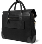 Bennett Winch - Cotton-Canvas and Full-Grain Leather Briefcase - Black