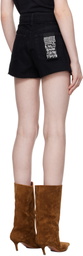 Ksubi Black Rise N Hi Authentik Denim Shorts
