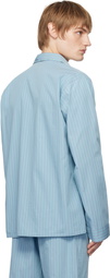 Tekla SSENSE Exclusive Blue AURALEE Edition Cotton Poplin Pyjama Shirt