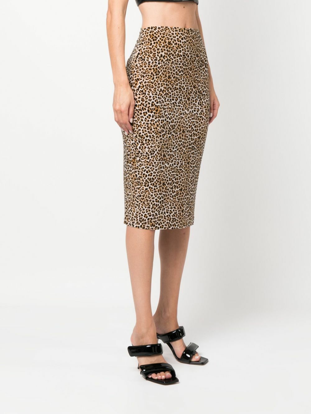 Leopard print midi tube skirt best sale