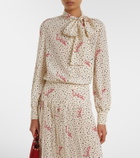 Valentino Plus De Pois silk crêpe de chine shirt