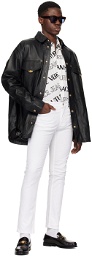 Versace Jeans Couture White & Black Logowave Shirt