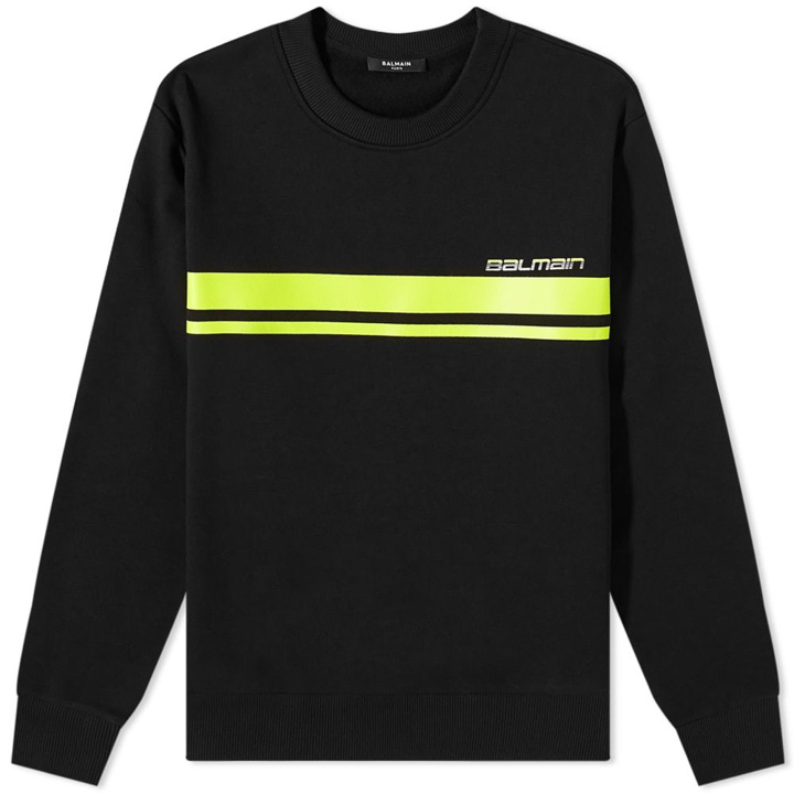 Photo: Balmain Long Sleeve Neon Logo Tee