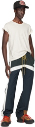 Rhude Navy & Green Motorsport Track Pants