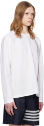 Thom Browne White Striped Long Sleeve T-Shirt